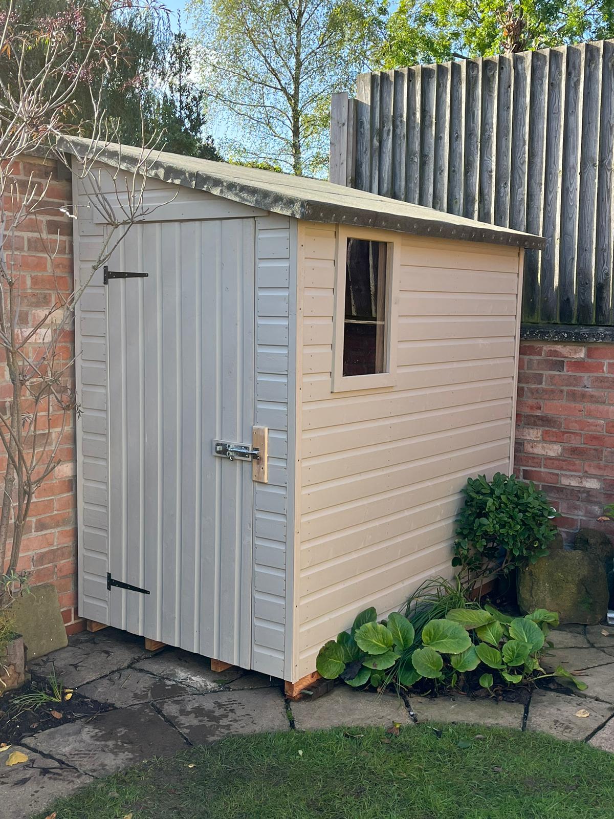 Lean To Shed in White