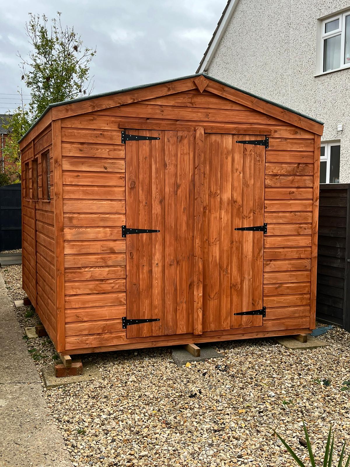 Apex Shed in Brown Finish